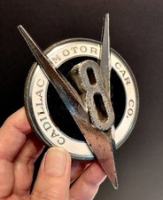 Original Cadillac V8 Radiator Grille Badge Emblem 1932 Only Fox Rare Free Ship Original Cadillac V8 Radiator Grille Badge Emblem 1932 Only Fox Rare Free Ship