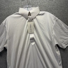 Collars & Co Dress Collar Polo Shirt Mens Small White Performance Stretch
