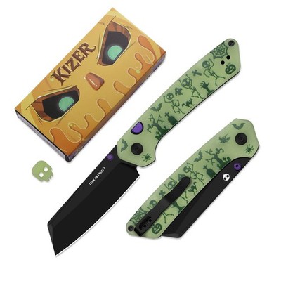 Kizer Madrac Halloween Taschenmesser 14C28N Green GID G10 Party Grün V3693BSHW1