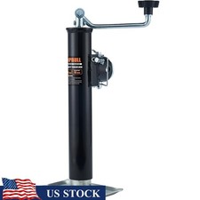 Heavy Duty Trailer Jack 5000 lb Load Capacity Top Wind Steel Base RV Equipment