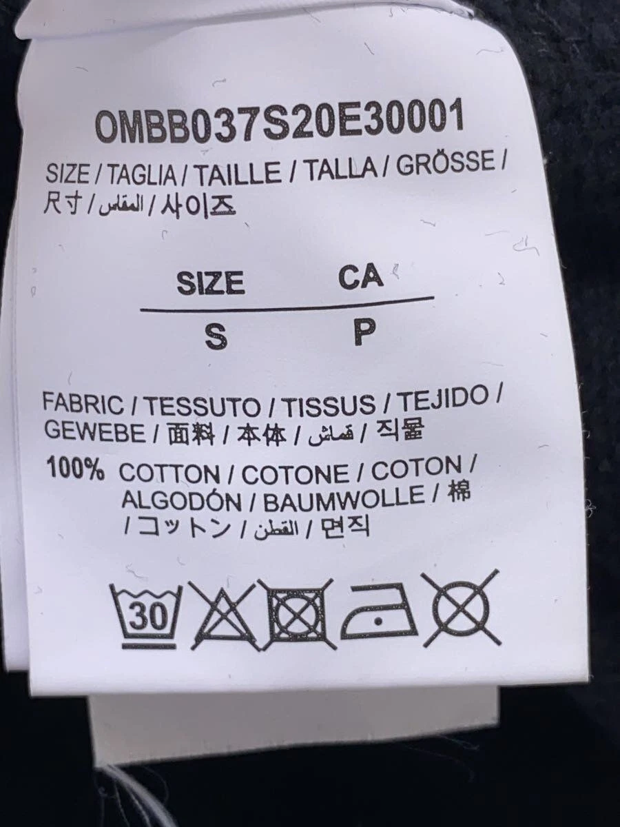 OFF WHITE felpa con cappuccio S cotone nero tinta unita OMBB037S20E30001 usata