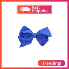 5.5 Inch Grosgrain Hair Bow Clip For Woman And Girls Royal Blue