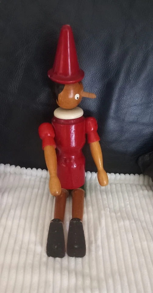 pinocchio Articulé en bois Ancien  47 Cm  - Photo 3/3