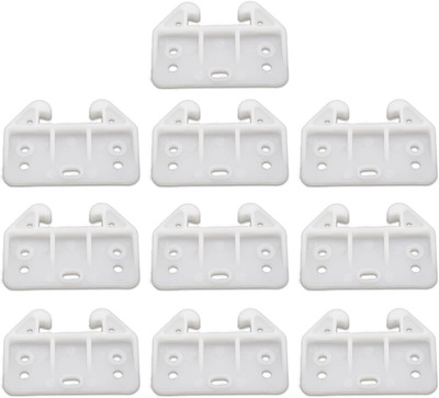 10Pcs White Plastic Drawer Guides With Screws Replacement Brackets For Furniture