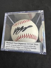 Michael Garciaparra Signed Rawlings Ball Seattle Mariners Baseball Star MLB.