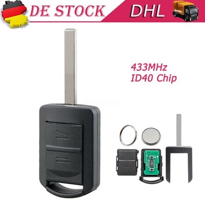 Funk Schlüssel Fernbedienung 433MHz ID40 für Opel Corsa C Meriva A Combo Tigra