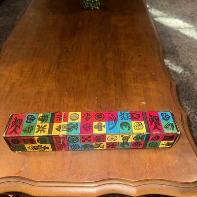 Vintage 1970s Fireplace Matches, 10.5inch, Colorful Groovy Box open box w  40 