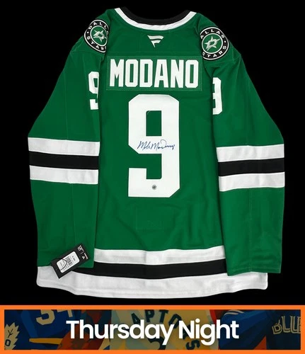 MIKE MODANO SIGNED AUTO DALLAS STARS HOCKEY JERSEY EAST COAST COA
