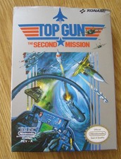 TOP GUN - THE SECOND MISSION 1989 Nintendo Game Cartridge Box & Manual NES-GP