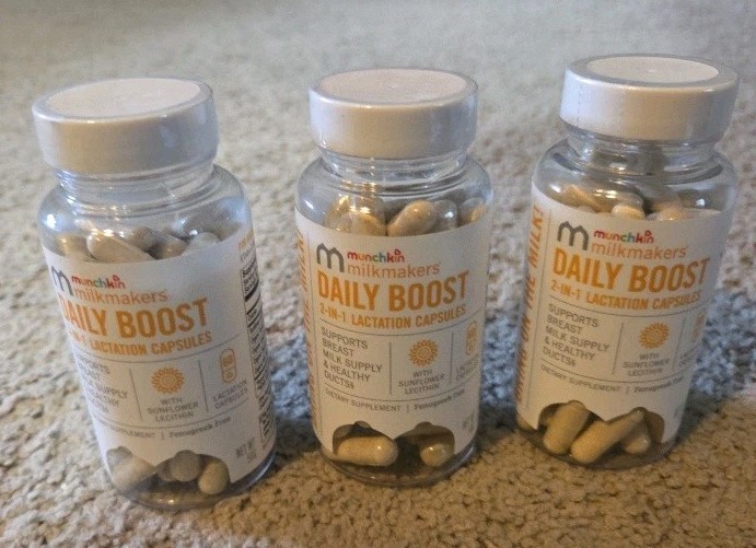 (3) Munchkin Milkmakers Daily Boost 2in1 Lactation Supp. 60c