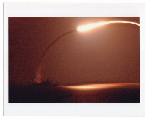 2003 US Navy Destroyer DDG-81 USS Winston S. Churchill Fires Tomahawk 8x10 Photo