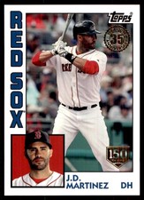 2019 Topps Update 1984 Baseball 150th Anniversary J.D. Martinez 074/150 Boston