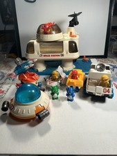Playskool Space Station 1984 w/ astronauts, aliens, UFO, and vehicles