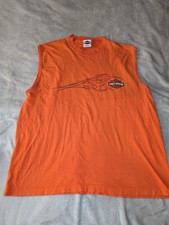VTG 2002 Harley Davidson Orange Tank Top XLarge Made In The USA