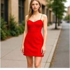 Banana Republic Vibrant Red Mini Dress