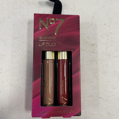 New in Box Boots No 7 Nude Pink and Deep Pink Gloss Shine Lip Duo *Limited Ed*