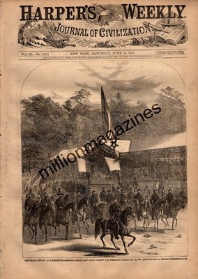 1865 Harpers Weekly June 10 Original Issue - Grand Review in Washington; Harold