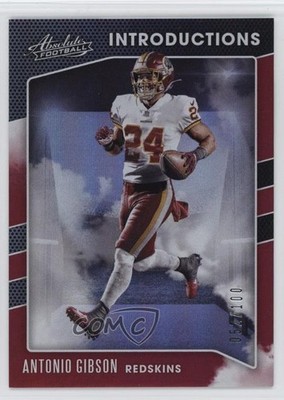 2020 Absolute Introductions Spectrum Red 52/100 Antonio Gibson Rookie RC 1u5y