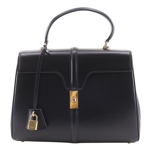 Celine 16 Classic Calfskin 2Way Bag Women Black One Size