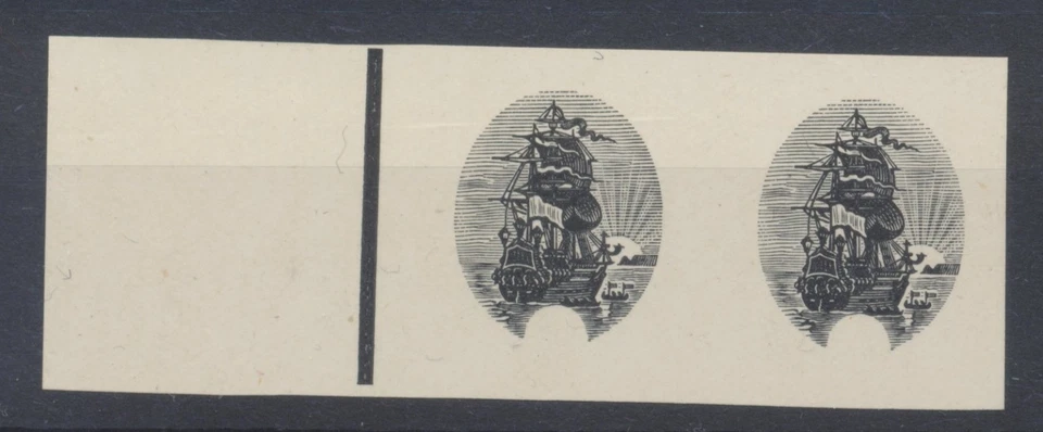 Juego de estampillas de Sudáfrica 1927 1d negro a prueba de troqueles [centro + par de marcos] para SG46 Foto 3 de 4