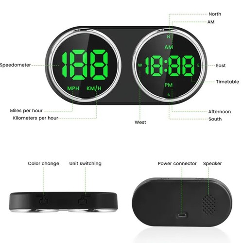 GPS Speedometer Vehicle Data Monitor Convenient Viewing Easy Installation - Picture 7 of 12