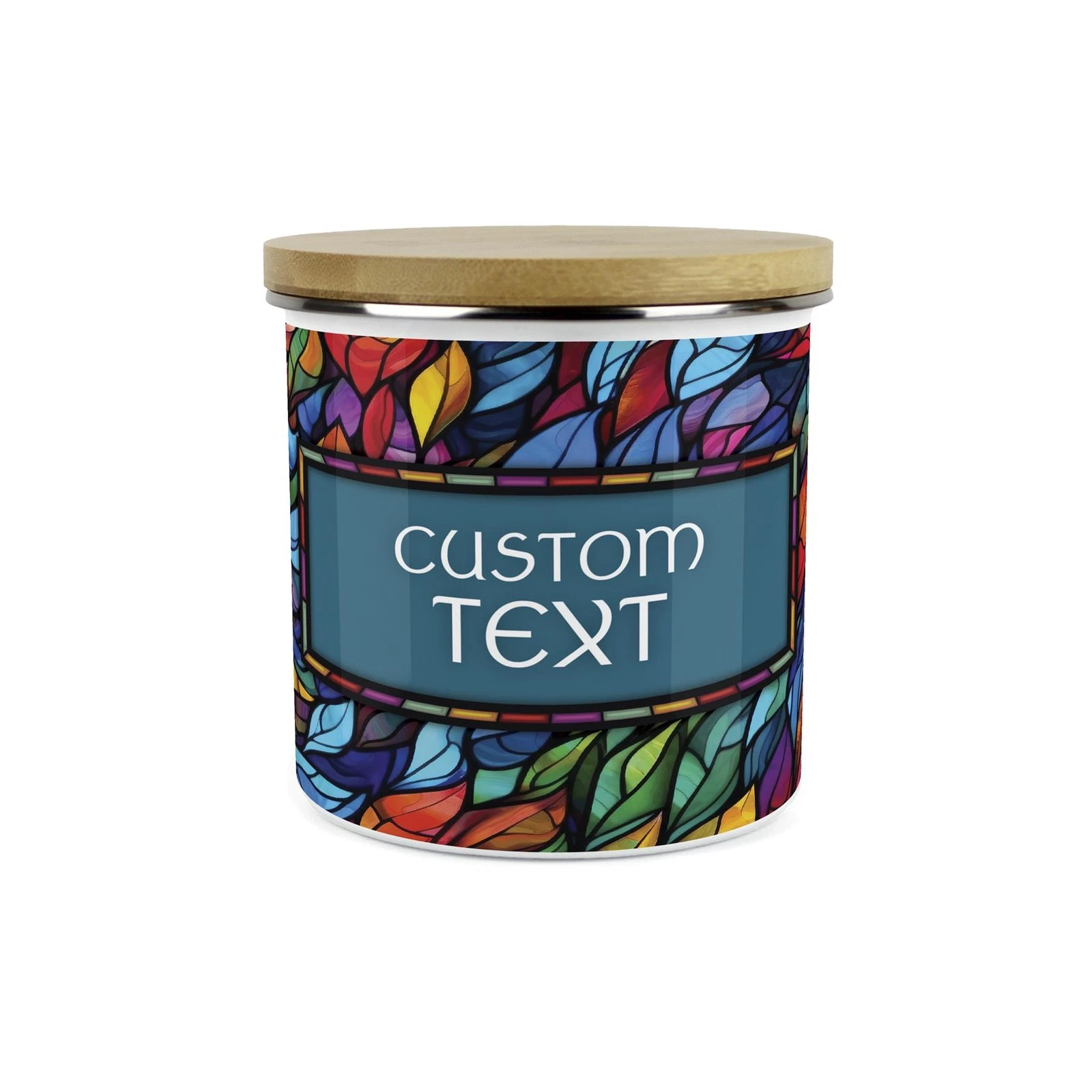 Stained Glass Patterned Personalised Canister - 1.2L Large Kitchen Storage Gift
Opens in a new windo