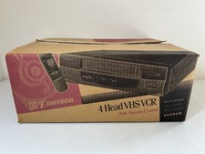 Emerson EV406N VCR 4 Head Video Cassette VHS Recorder Player With Remote READ