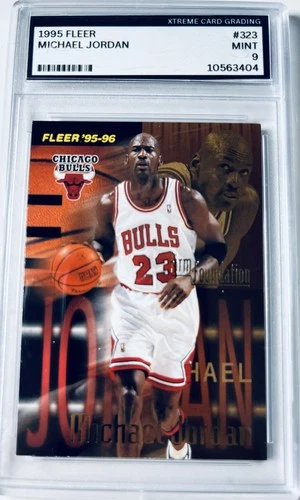 Michael Jordan Graded Mint 9. 1995-96 Fleer Michael Jordan #323