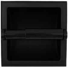 Recessed Paper Holder, Matte Black by Stone Harbor Hardware