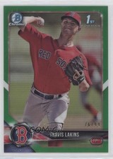 2018 Bowman Chrome Prospects Green Refractor 76/99 Travis Lakins #BCP139 2p7