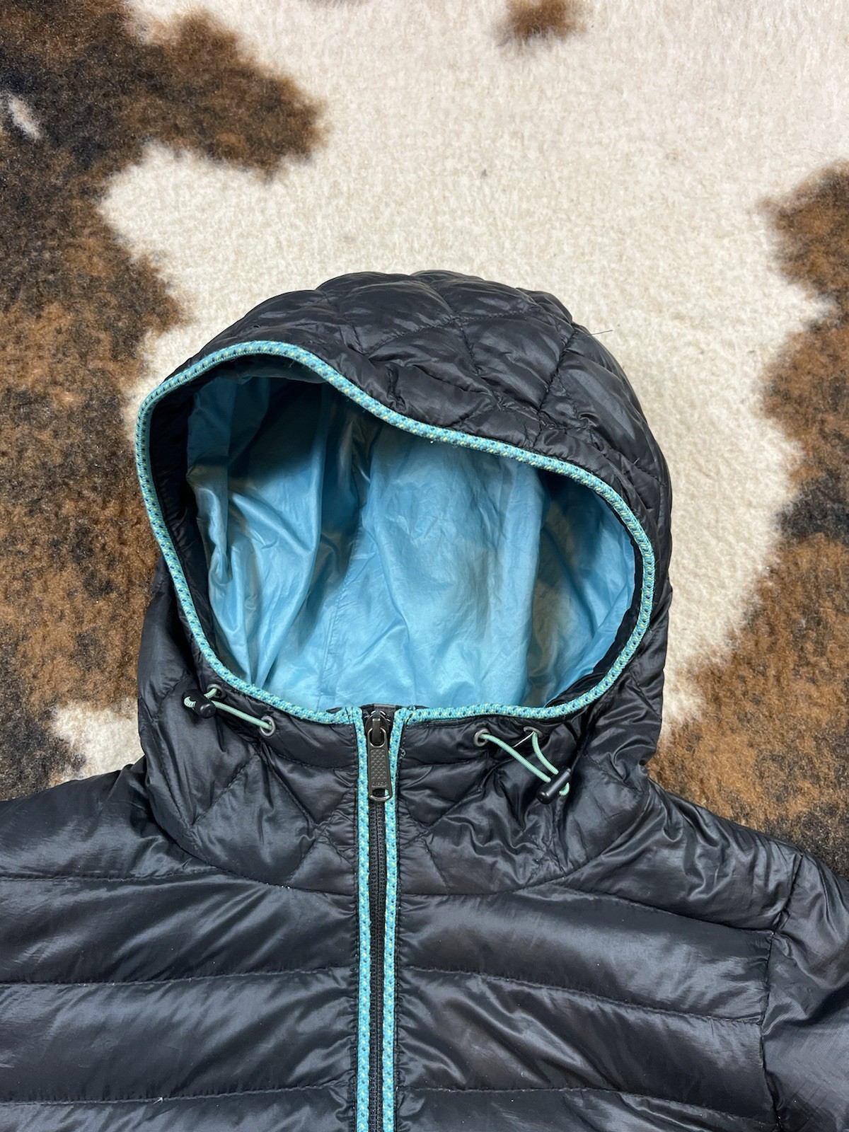 Orage Puffer Jacket Small Blue Nylon Shell Winter… - image 3