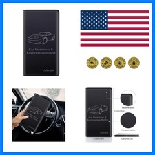 Car Registration and Insurance Card Holder, Car Document Holder for Cards, Dr...