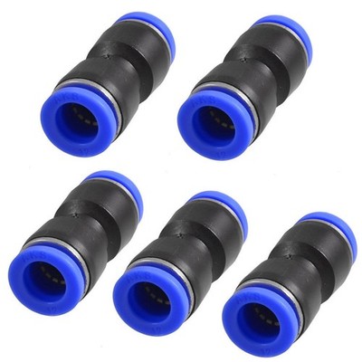 5Pcs Straight 2 Ways Coupler Quick Joint Push in Fittings for 12mm Tube Kd #zc
