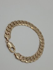 9ct Gold Old School Curb Bracelet - 26.3g - 9.5mm - 8.1" - SOLID Links - Beauty!