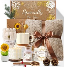 Coralogo Spa Gift Baskets for Women - Get Well Soon, Self Care, Relaxing Sunflow