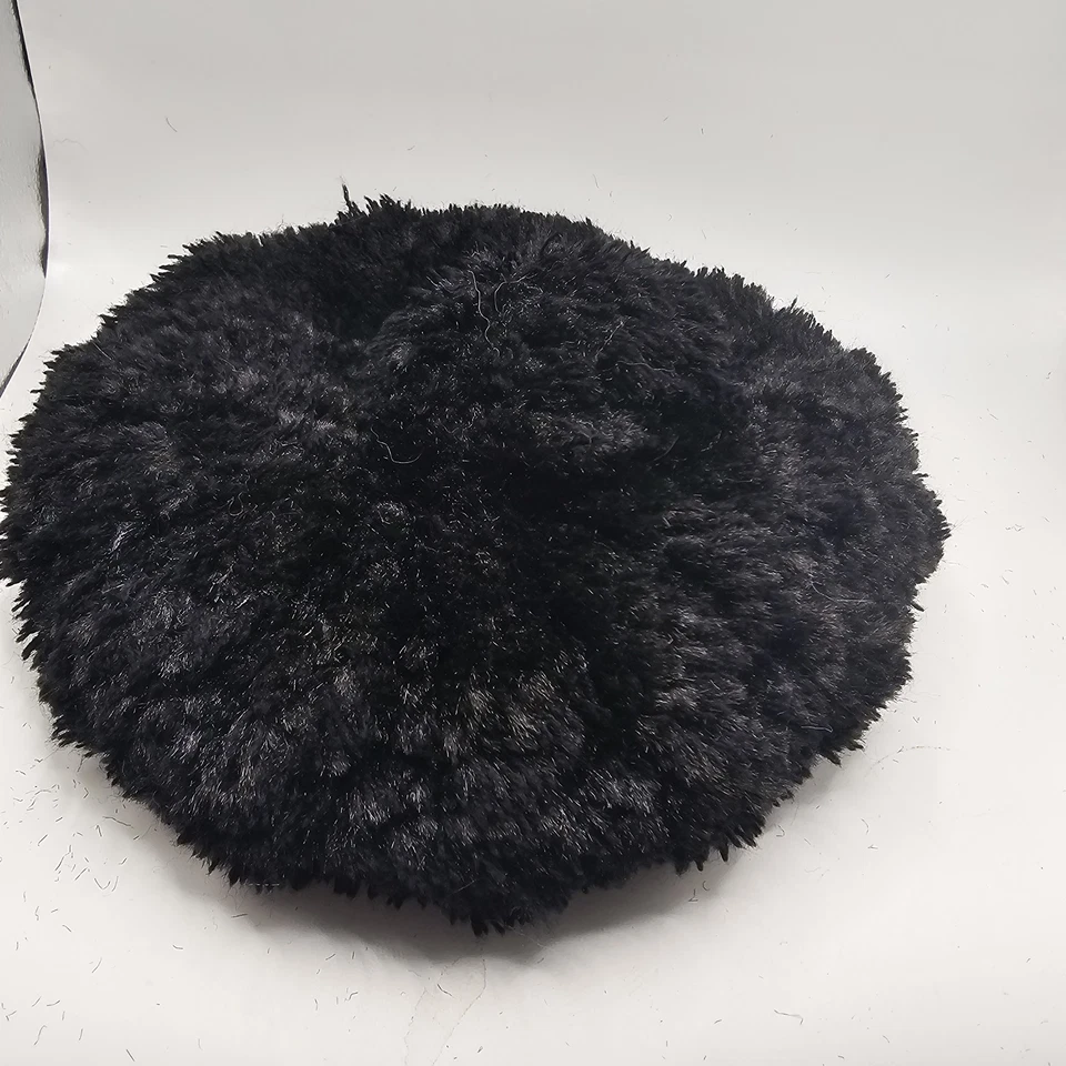 Винтажная шапка Betmar вязаная крючком черная с помпонами Италия старые деньги бабушка ядро - Изображение 2 из 4