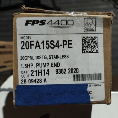 Franklin Electric FPS 4400 20FA15S4-PE 1.5 HP Submersible Pump End 20GPM 10STG