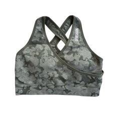 Gymshark Women's Camouflage Sports Bra - Green women's medium