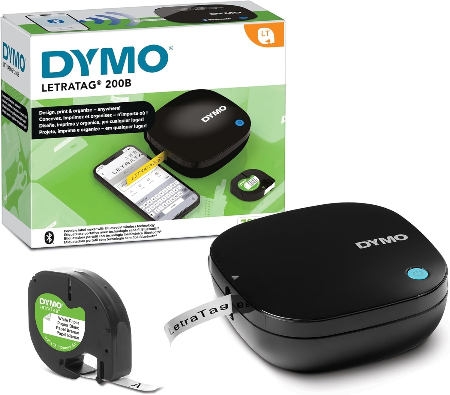 Dymo LetraTag 200B Bluetooth Label Maker | Compact Label Printer