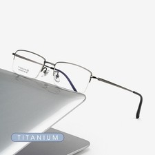 Titanium Half Rim Glasses Business Eyegalss Frames Men Spectacles 54 18 145