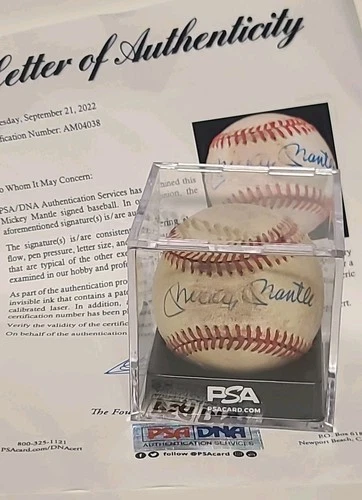 Mickey Mantle Single-Signed Autographed OAL Baseball PSA/DNA Authenticated w/LOA