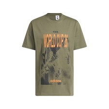adidas Fifa World Cup 26 Tour Graphic T-Shirt Mens Green Casual Tops SB1158-KH36