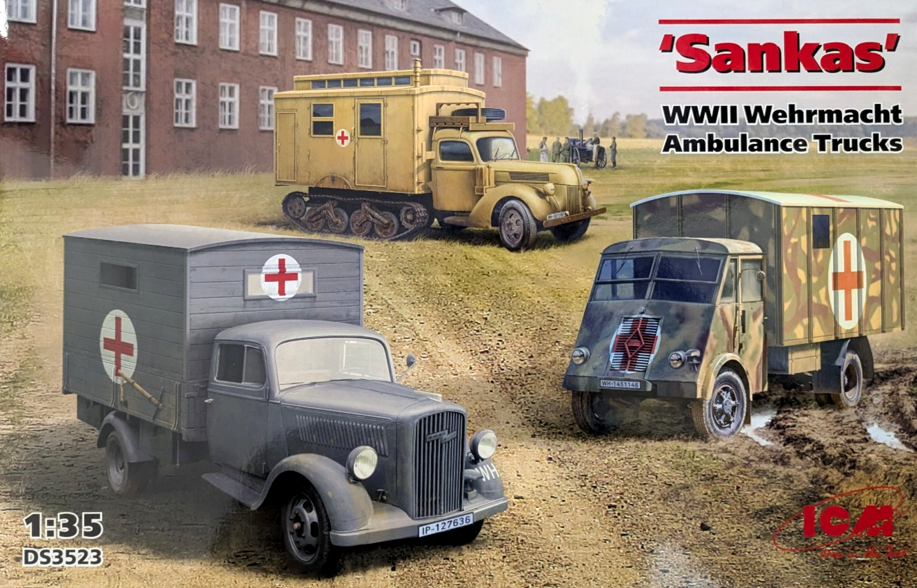 ICM DS3523 - 1:35 'Sankas' WWII Wehrmacht Ambulance Trucks