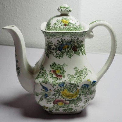 Enoch Wedgwood Asiatic Pheasants Kaffeekanne Vintage England Porzellan 23cm