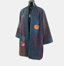 Johnny Was Jacket Womens Didiana Patchwork Kimono Embroidered NWT Sz S
