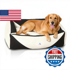 Welfibr Cotton Canvas Dog Bed Dog Beds Large Sized Dog Orthopedic Bed Washable