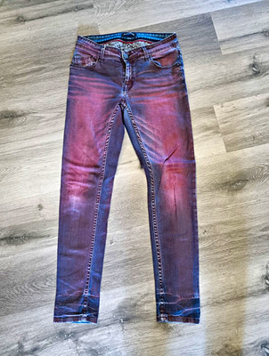 BLUE FIRE CO Damen Jeans Skinny Slim Stretch Denim dunkle Waschung Gr 36