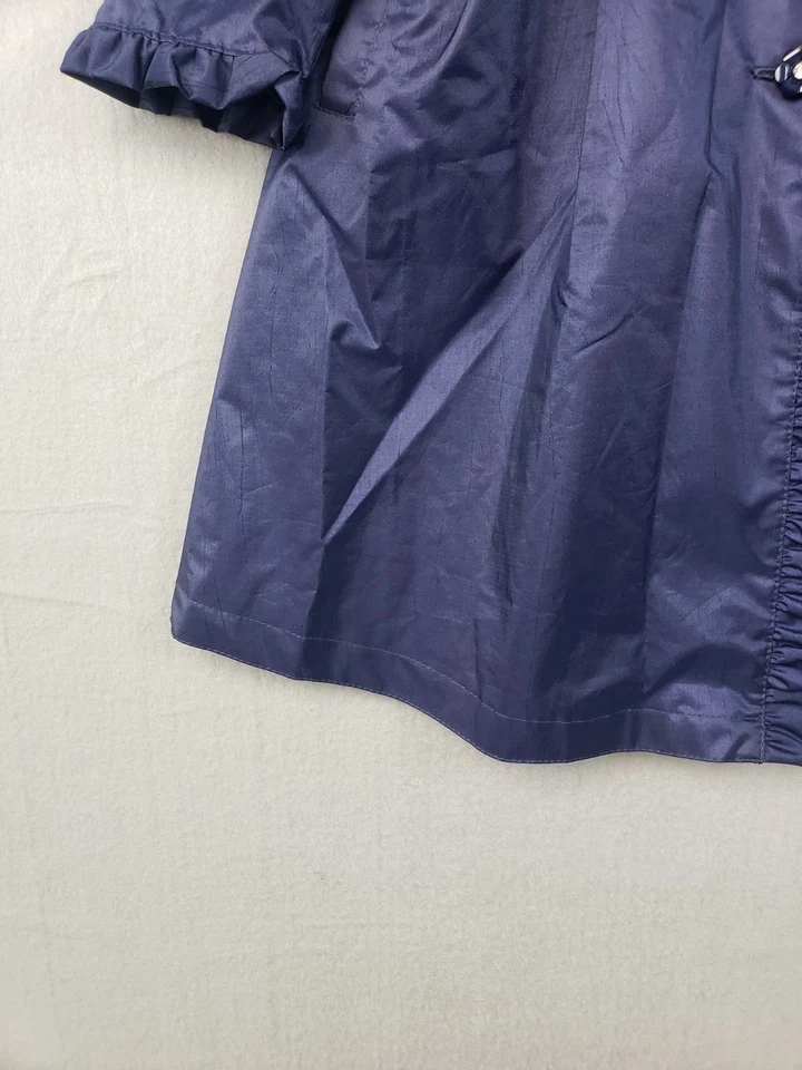 Abrigo Chaqueta Rothschild Niñas 5 Azul Volantes Abotonados Invierno Comodidad Relajado Foto 4 de 4