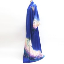9665J3 Silk Japanese Kimono Robe Dress Butterfly Hand painted
