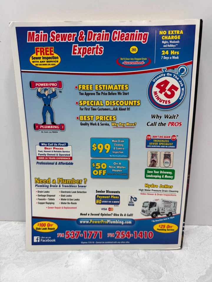 De colección ATT The Real Yellow Pages Orange County North CA 2018 códigos de área 562 657 714 Foto 2 de 4